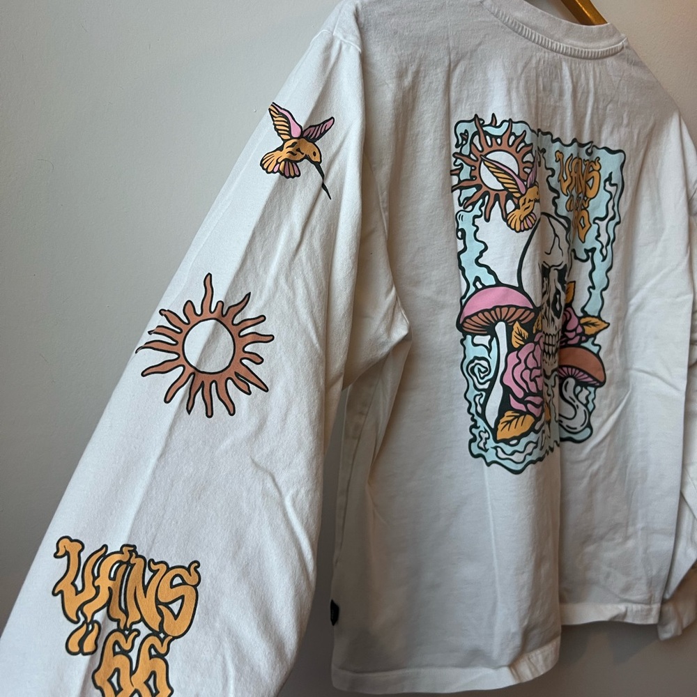 Vans Oversized Crewneck Tee with Accents on the Sleeves